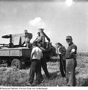 Landwirtschaftliche Produktionsgenossenschaft (LPG) Berbisdorf (Versammlung, Kühe, Feldarbeit)