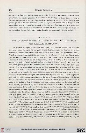 1: Note annexe sur la reconnaissance d'enfant avec légitimation par mariage subséquent