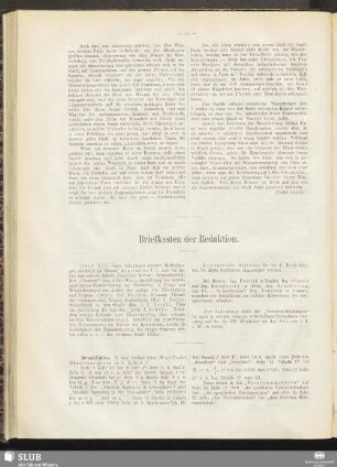 Briefkasten der Redaktion