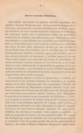 Breve resena histórica