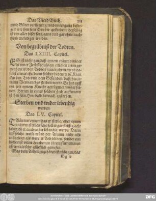 Von begräbniß der Todten. Das LXIIII. Capitel.