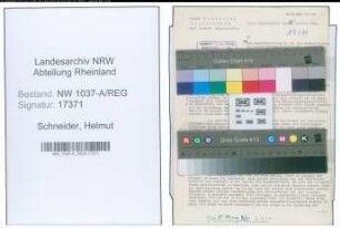 Entnazifizierung Helmut Schneider , geb. 00.00.0000 (Polizeibeamter)
