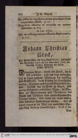Johann Christian Stock