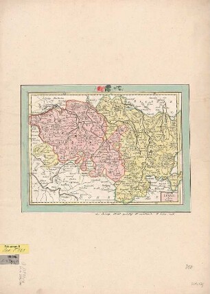 Karte der Oberlausitz, 1:430 000, Kupferstich., 1759