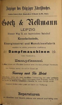 Leipziger Adreßbuch : unter Benutzung amtl. Quellen, 73. 1894