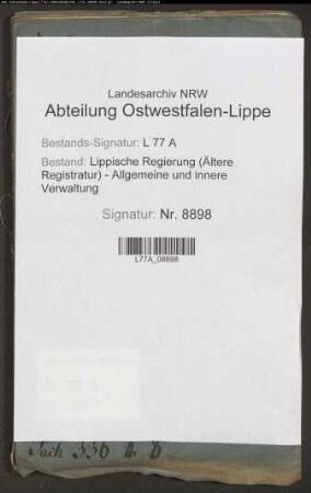 Landstraße von Salzuflen nach Vlotho, Bd. 1