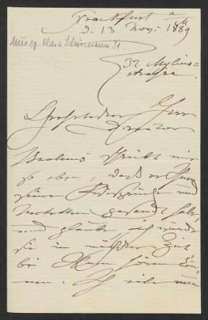 Brief an Franz Wüllner : 13.11.1889