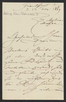 Brief an Franz Wüllner : 13.11.1889