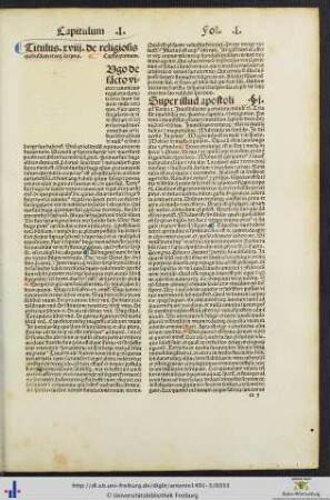 Titulus xviij de religiosis quibusdam et eorum scriptis