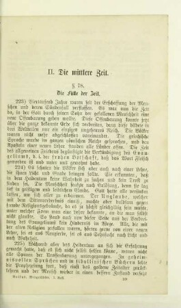 II. Die mittlere Zeit