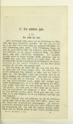 II. Die mittlere Zeit