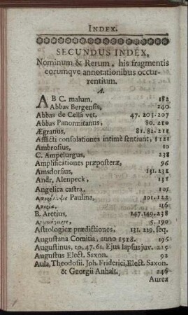 Secundus Index