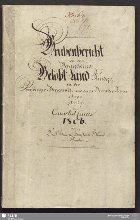 Grubenbericht von dem Berggebäude Gelobt Land Fundgr. in der Freyberger Bergamts- und deren Bränder Revier gelegen - 17.6780 4.