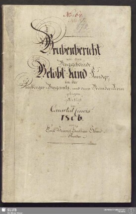 Grubenbericht von dem Berggebäude Gelobt Land Fundgr. in der Freyberger Bergamts- und deren Bränder Revier gelegen - 17.6780 4.