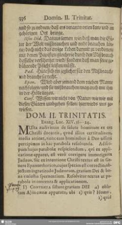 Dom. II. Trinitatis. Evang. Luc. XIV. 16-24