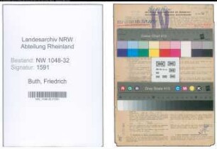 Entnazifizierung Friedrich Buth , geb. 28.08.1905 (Beamter)