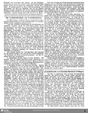 Die Veränderlichkeit von Gewichtsstücken