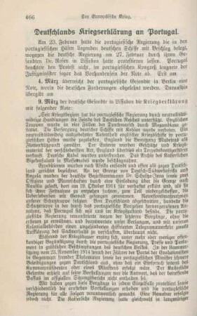 Deutschlands Kriegserklärung an Portugal