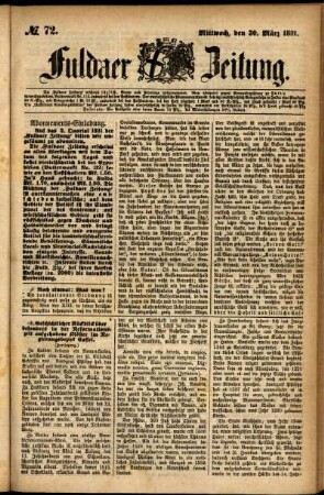 Ausgabe vom Mittwoch, den 30. März 1881.