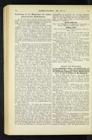 Einladung an die Mitglieder der kathol. Lehrervereine Deutschlands