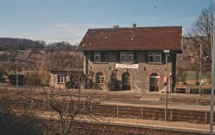 Siglingen Empfangsgebäude Bahnsteig Güterschuppen