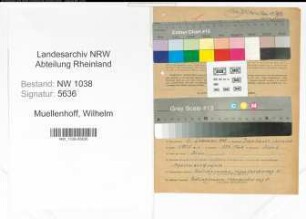 Entnazifizierung Wilhelm Muellenhoff , geb. 06.12.1905 (Arbeiter)