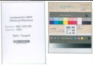 Entnazifizierung Traugott Rahn , geb. 04.09.1896 ()