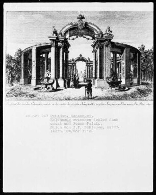 Potsdam, Schloss Sanssouci, Kolonnade zwischen Schloss und Neuem Palais