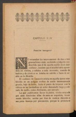 Capítulo XLIV - Función inaugural