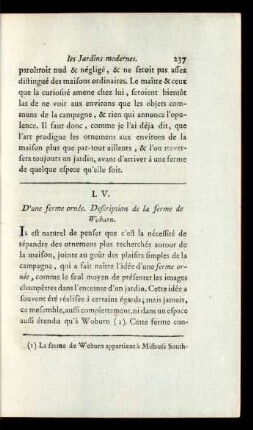 LV. D'une ferme ornée. Description de la ferme de Woburn.