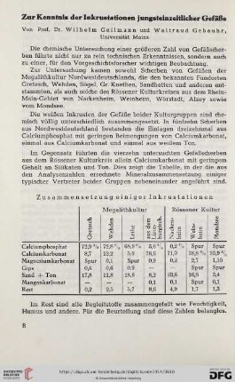 Neue Folge 5: Zur Kenntnis der Inkrustationen jungsteinzeitlicher Gefäße
