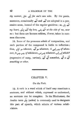 Chapter V. On the Verb.