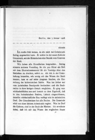 Berlin, den 5. Januar 1908