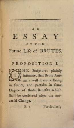 An Essay On The Future Life Of Brute Creatures, 2. Introduced With Observations Upon Evil, Its Nature And Origin