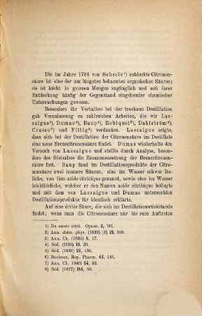 Beiträge zur Kenntniss der Itaconsäure, Citraconsäure und Mesaconsäure : Göttinger Inaugural-Dissertation