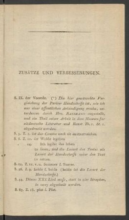 Zusätze Und Verbesserungen.