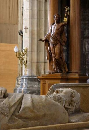 Frankreich. Nord Pas de Calais. Pas de Calais. Saint Omer. Cathedrale Notre Dame. 12 bis 15 Jahrhundert. Kenotaph des Heiligen Omer. Scheingrab. 13 Jahrhundert