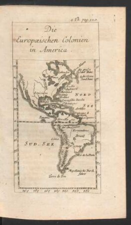 Tafel: Die Europaeischen Colonien in America.