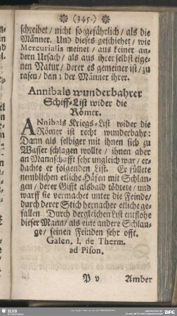 Annibals wunderbahrer Schiff-List wider die Römer