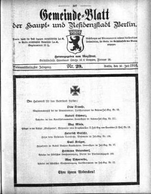 1916,29: Nr. 29, 16. Juli 1916