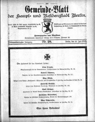 1916,29: Nr. 29, 16. Juli 1916