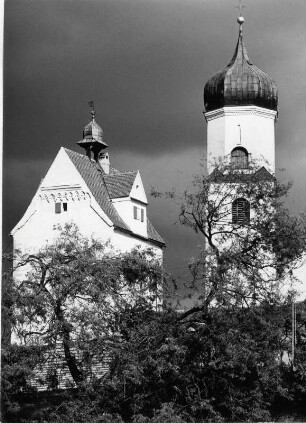 Blick über die Stadtmauer von Isny