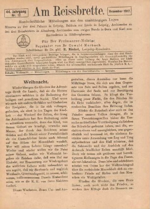 Nr. 12. Dezember 1917.