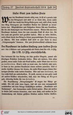 Unser Blatt zum halben Preis