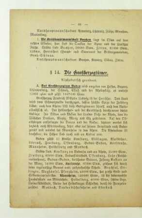 14. Die Großherzogtümer