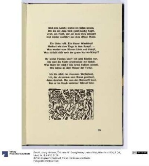 "Die Irren III". Georg Heym, Umbra Vitae, München 1924, S. 29.