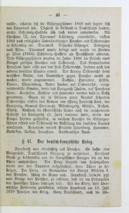 § 41. Der deutsch-französische Krieg
