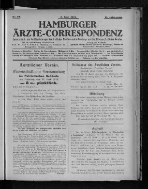 No. 22. 2. Juni 1918. 21. Jahrgang.