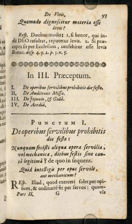 97-128, In III. Praeceptum.