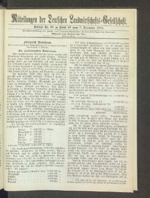 Beilage Nr. 39 zu Stück 49 vom 7. Dezember 1901.